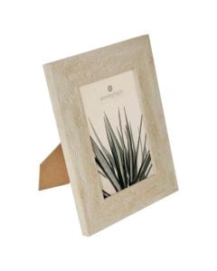 Photo frame, Anaya, mdf/glass, white, 16x12xH21 cm