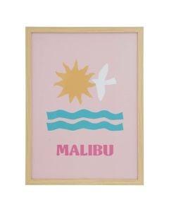 Pikturë e printuar, Malibu, mdf, shumëngjyrëshe, 30x26xH40 cm