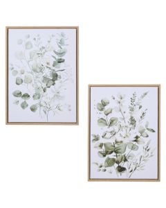 Pikturë e printuar, Eucalyptus, mdf/poliestër, e bardhë/jeshile, 30x2xH40 cm