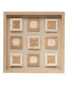 Wall decorator, Rafael, mdf, brown/white, 50x4xH50 cm