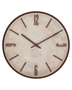 Wall clock, Nella, polypropylene, marron, Dia.29.2x3.3.9 cm