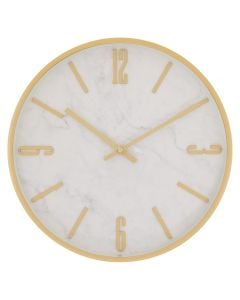 Wall clck, Nathalie, polypropylene, dore, Dia.29.2x3.9 cm
