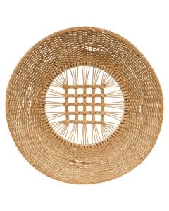Wall decoration, Marvie, rattan, marron caramel, Dia.80x12 cm