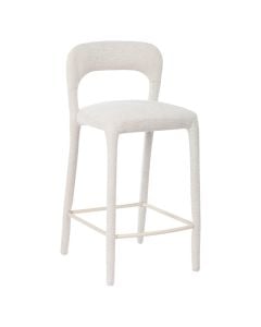 Bair chair, textile upholstery, metal frame, light beige, 45x48.5xH92.5 cm