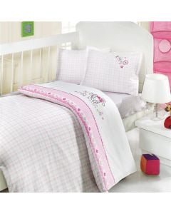 Çarçafë tek dhe këllëf jastëku, BUNNY, pambuk, shumëngjyrëshe, çarçafi: 100x150 cm; 110x160 cm, këllëf jastëku:35x40 cm (x2)
