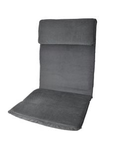 Dyshek për karrige relaksi, tek, pambuk, mbushje sfungjeri, gri, 67x40x100 cm