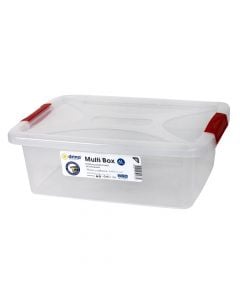 Storage box, DRINA, PVC, clear, 24x34xH11.5 cm