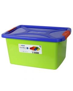 Storage box, PVC, green, 40x28xH20 cm, 16 lt