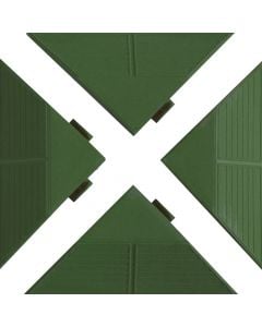 Plastic angels tiles 20x20x27xH4.8cm green color ( 4 pc)