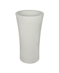 Round flower pot, plastic, ivory, Ø48xH87 cm