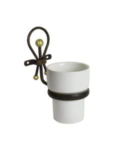 Wrought iron toothbrush holder