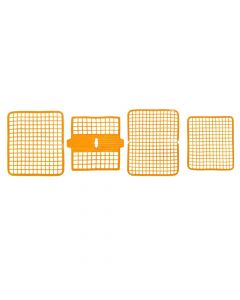 Antirrëshqitëse për lavapjatë, ELIPLAST, plastike, portokalli, 39.5x31 cm; 32.5x28.5 cm; 27.5x27 cm