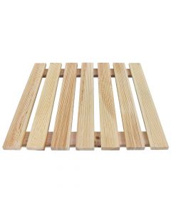 Shower footboard Pine wood cm 49x49