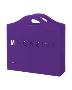 DUBAI magazine and newspaper holder purple metal 39x10xH39cm.