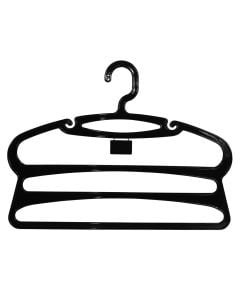 Coat hanger, DRINA, plastic, black, 40.5xH30.5 cm