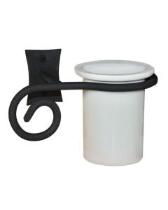 REBECCA iron toothbrusher holder - steel/ceramics 17x12x9cm
