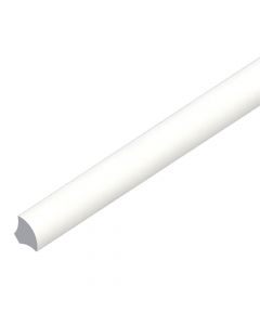 Profil katror 2.6m PVC I bardhe mat 14X14mm