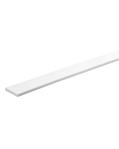 Profile of plain white 1m PVC 13x3 mm