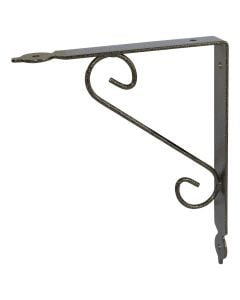 Shelf support 26x20h cm, black in gold