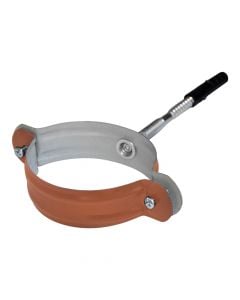 Pipe clip with tin enamelled Ø75, copper imitation