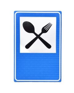 Road signs, caution for restaurant service, 40 x 60 cm