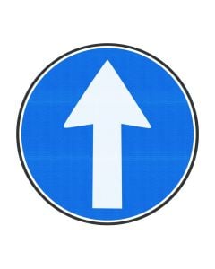 Road sign, obligation to go straight, ᴓ40 cm