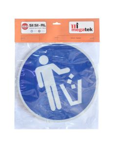 Shenja kantieri, hedhja e mbeturinave ne kosh eshte e detyruar, ᴓ20 cm