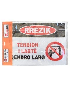 Shenja kantieri, rrezik, tension i larte qendor larg, 30 x 40 cm