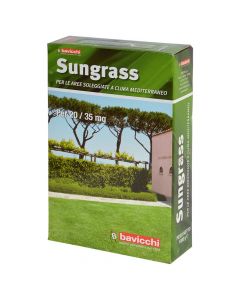 Grass seed, Bavicchi, box/1 kg  25-35 m2, for areas particularly exposed to sunlight