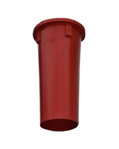 Discharging bucket inertia, plastic, red
