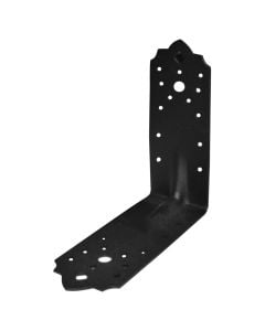 Lidhëz druri këndore, Krepo, 165x165x65x2,5 mm, ngjyrë e zezë