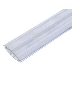 Coupler profile H, Gutta, PVC, for polycarbonate, 10mm x 6m