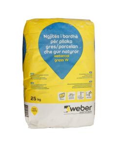 Tile adhesive, Webercol Gress W, high adhesion, white, 25kg / bag