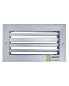 Aluminum ventilation grill, 20x10 cm, with a row