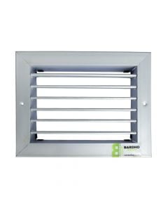Aluminum ventilation grill, 20x15 cm, with a row