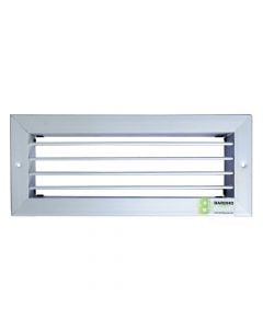Aluminum ventilation grill, 30x10 cm, with a row