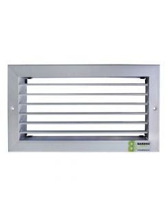 Aluminum ventilation grill, 30x15 cm, with a row