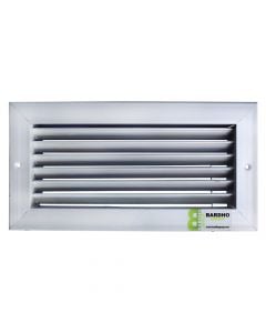 Aluminum ventilation grill, 25x10 cm, with two row