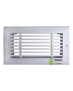 Aluminum ventilation grill, 20x10 cm, fixed linear French