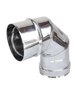 Elbow 90°, stainless 304, Ø150 mm, flat