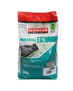 Bojak Isomat  5 KG per fuga pllakash 0-5mm per ambiente te brendshme dhe te jashtme, ngjyra KAFE