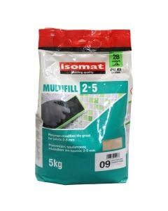 Bojak Isomat  5 KG per fuga pllakash 0-5mm per ambiente te brendshme dhe te jashtme, ngjyra kafe e hapur