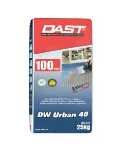 DW Urban 40 Gri-Ngjitës çimentoz i padeformueshëm me përformancë të lartë, me kohë hapje të zgjatur dhe rrëshkitje vertikale zero, për trashësi nga 3 deri në 20 mm
