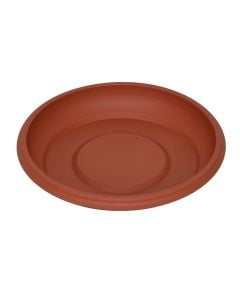 Pjatë vazo lulesh rrethore, GERBER, plastike, terrakotë, Ø8 xH1.5 cm