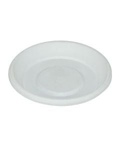 Pjatë vazo lulesh rrethore, GERBER, plastike, e bardhë, Ø9 xH2 cm