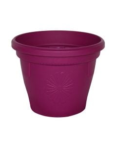 Vazo lulesh rrethore, GERBER, plastike, vishnjë, Ø12 xH10 cm