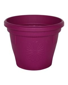 Round flower pot, GERBER, plastic, cherry, Ø20 xH17.5 cm