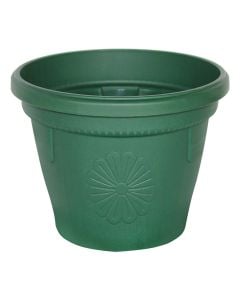 Round flower pot, GERBER, plastic, dark green, Ø25 xH22 cm
