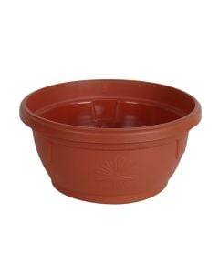 Round flower pot, GERBER, plastic, terracota, Ø20 xH11 cm