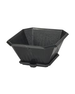 Vazo lulesh katrore, LIBERTY, plastike, zezë, 14x14xH7.5 cm